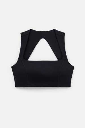 Black Natalie Seamed Bra