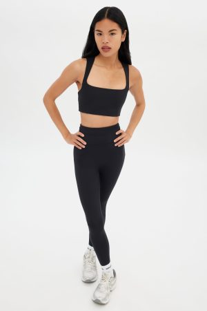 Black Natalie Seamed Bra