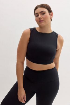 Black Teresa Boat Neck Bra