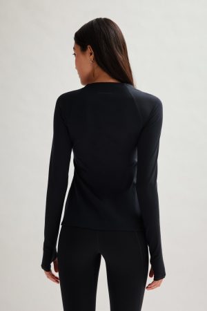 Black ReSet High-Low Long Sleeve Top