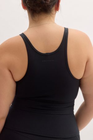 Black Tabitha Wrap Tank