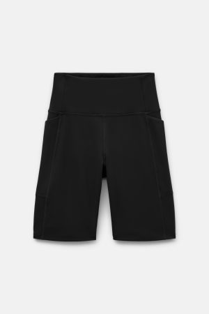 Black High-Rise Pocket Bike Short