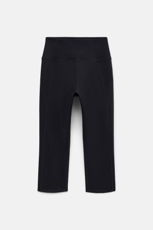Black Compressive High-Rise Capri