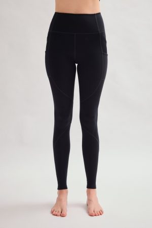Black Compressive Moto Pocket Legging