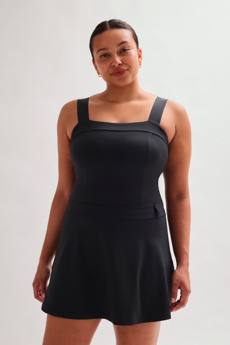 Black Aileen Paneled Dress