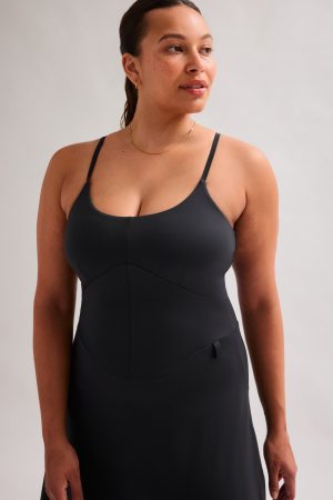 Black Emery Seamed Dress