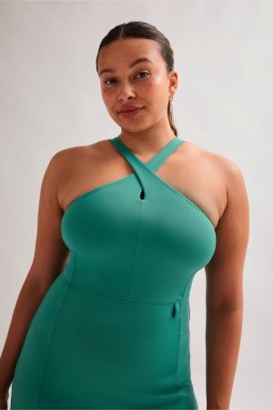 Glen Becca X Neck Dress